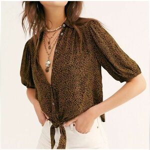 Free People Celia tie-front blouse